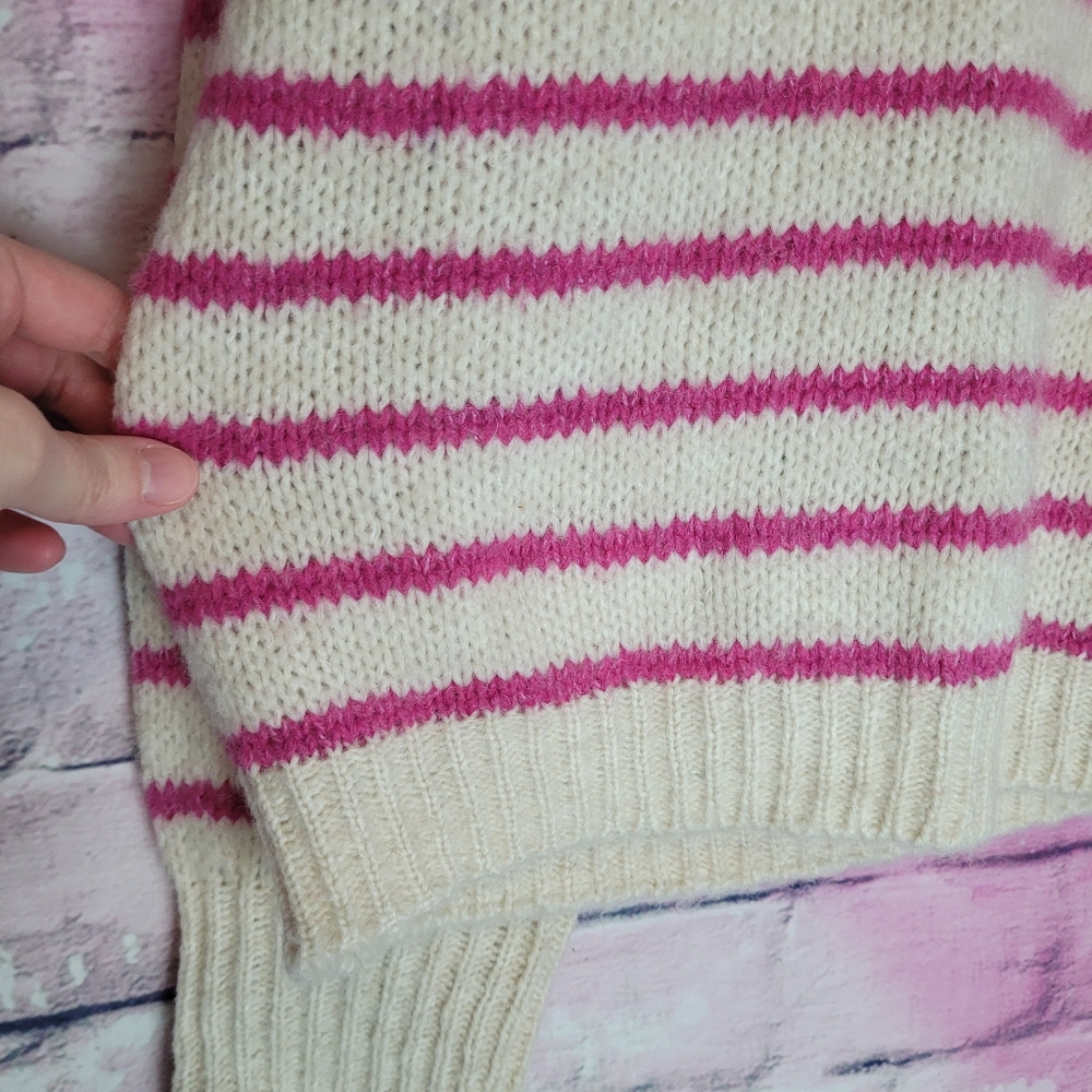 VOYAGEUR BY MERSEA SALT & SEA TURTLENECK SWEATER CREAN MAGENTA SMALL - Picture 6 of 12